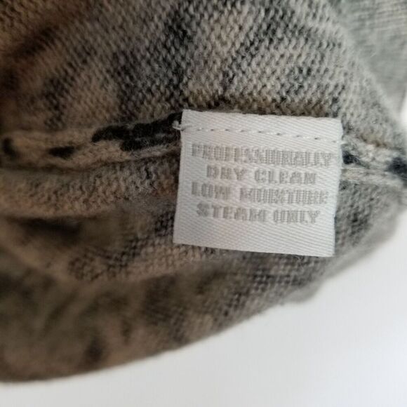 Charter Club Women 2-Ply Cashmere Paisley Print Crewneck Sweater Sz XL  Gray - Picture 8 of 8